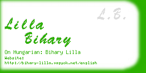 lilla bihary business card